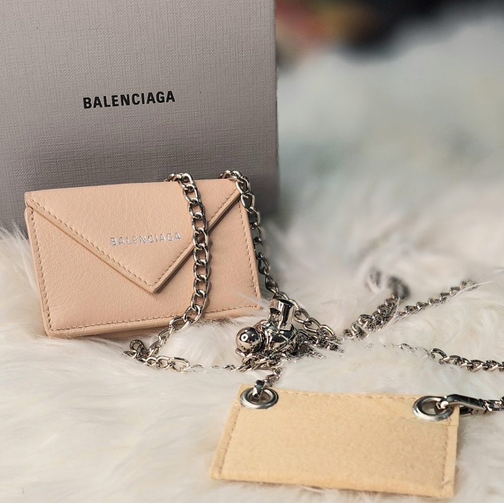 Balenciaga Papier Wallet with Adjustable Chain and Wallet Insert